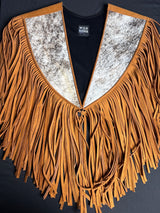Cowhide Diamond Fringe Vest