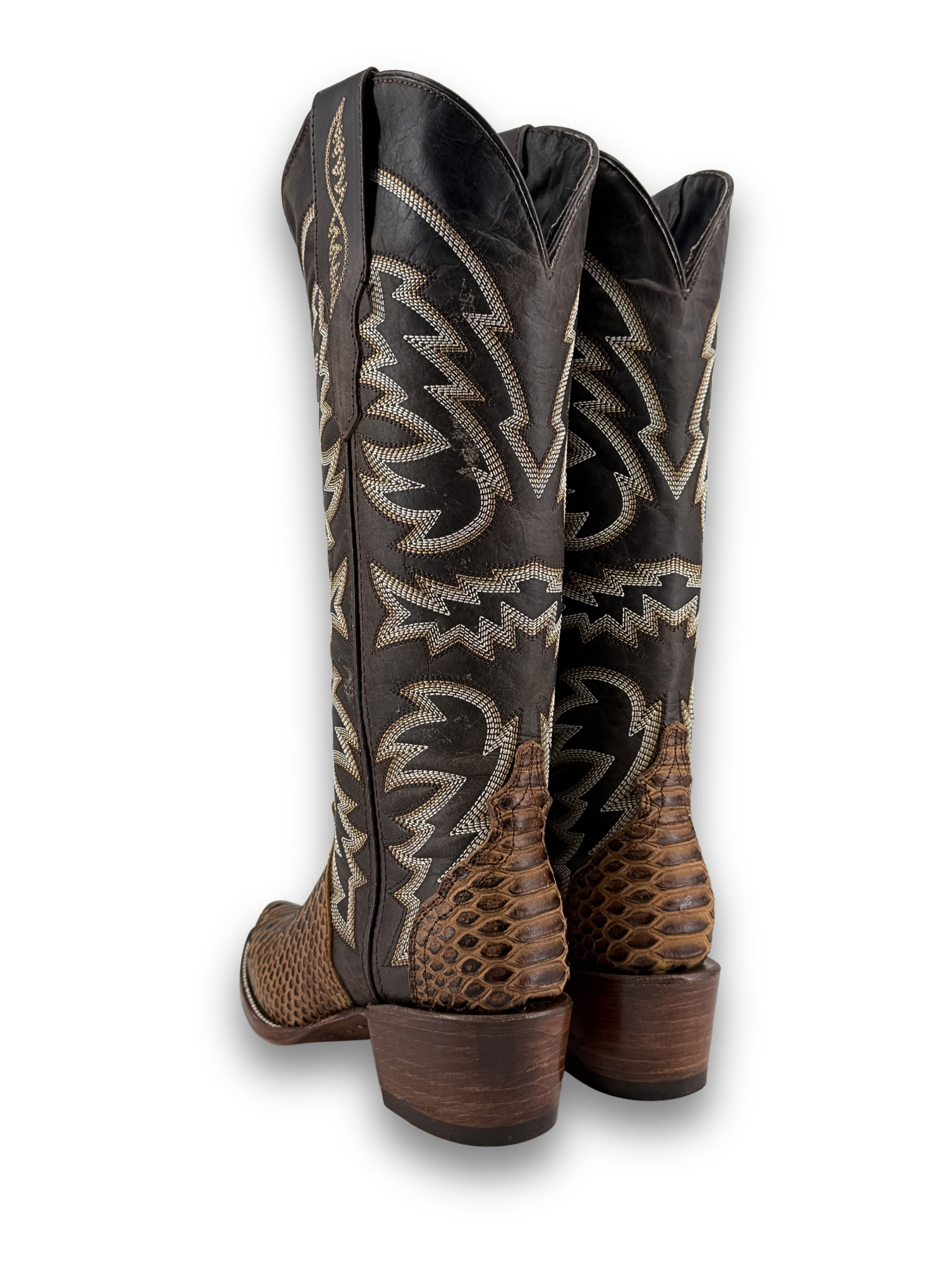 Courtney Python Tall Snip Toe Cowgirl Boot