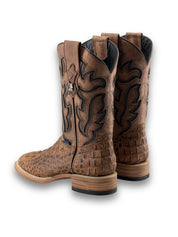Bruce Matte Caiman Hornback Square Toe Cowboy Boot