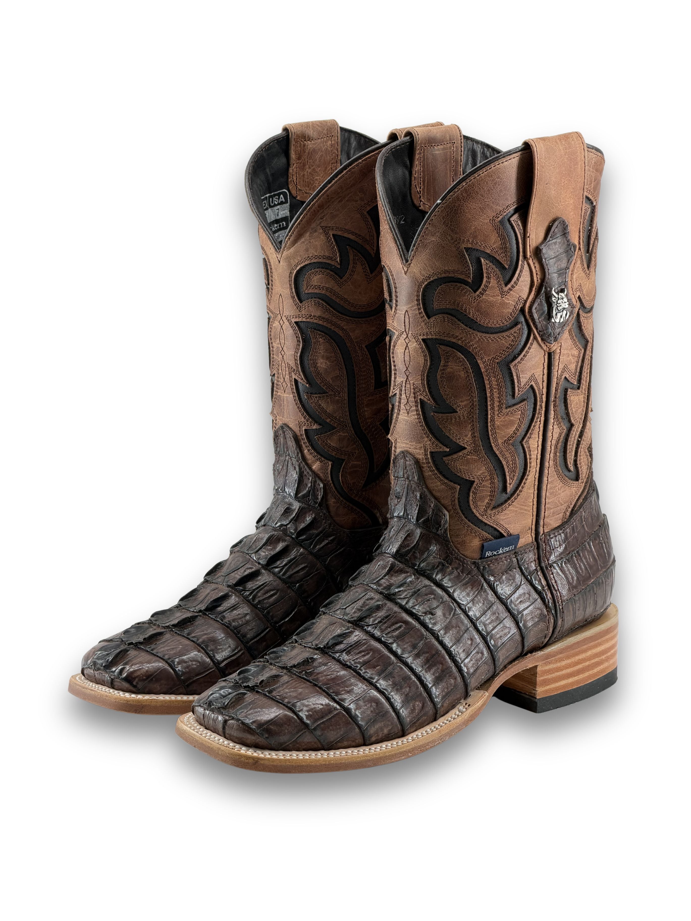 Bruce Caiman Tail Square Toe Cowboy Boot