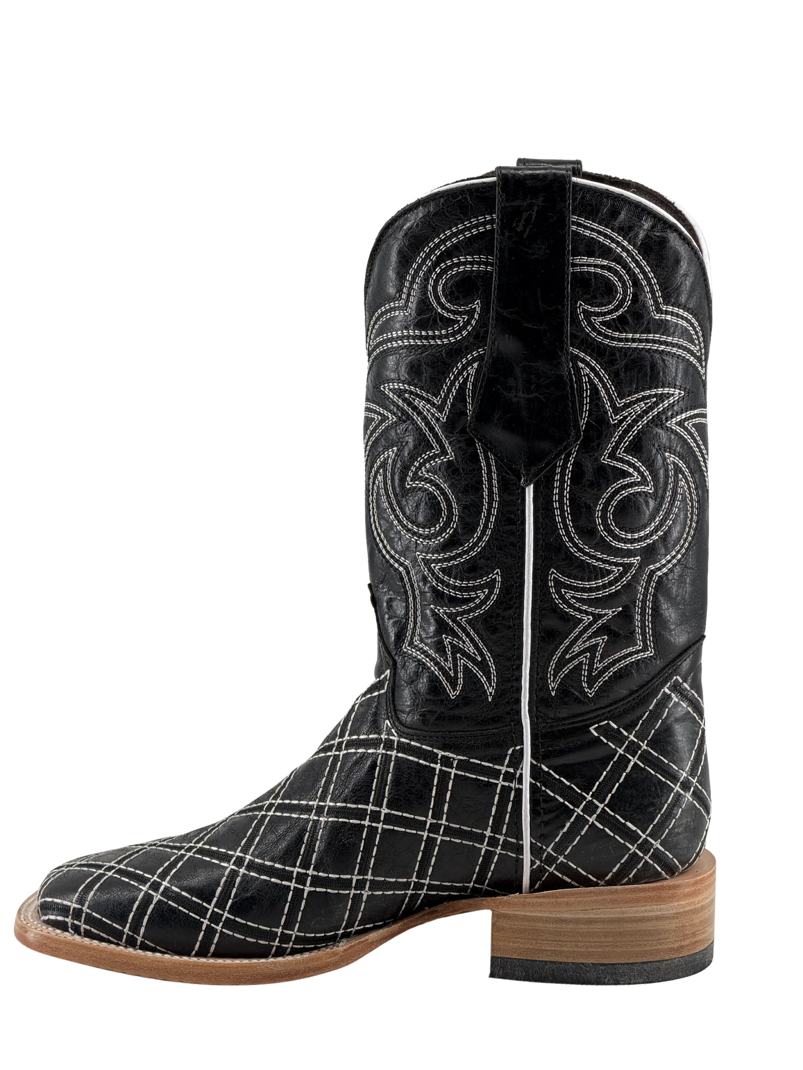 Dwayne Roca Patchwork Square Toe Cowboy Boot