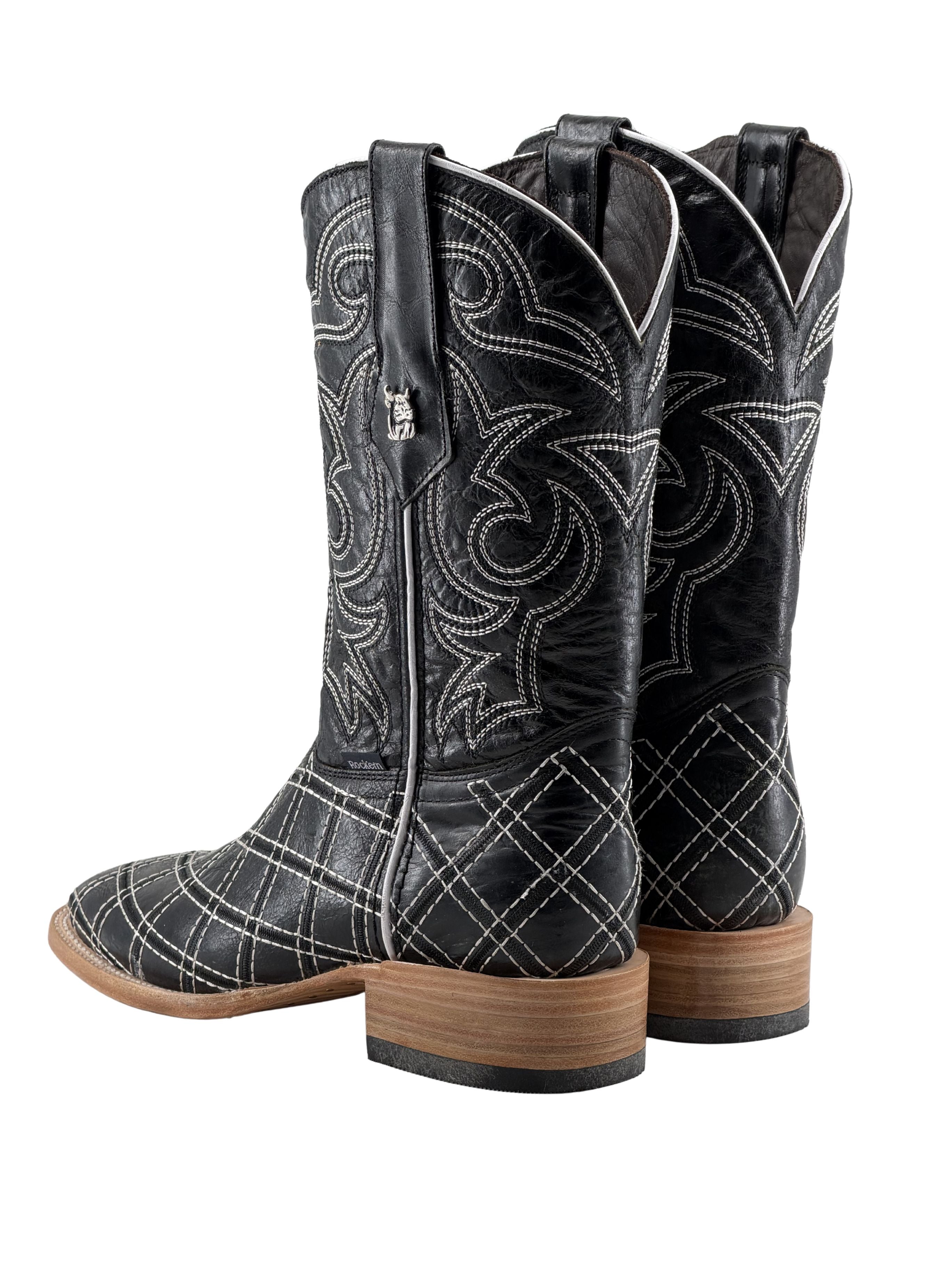 Dwayne Roca Patchwork Square Toe Cowboy Boot