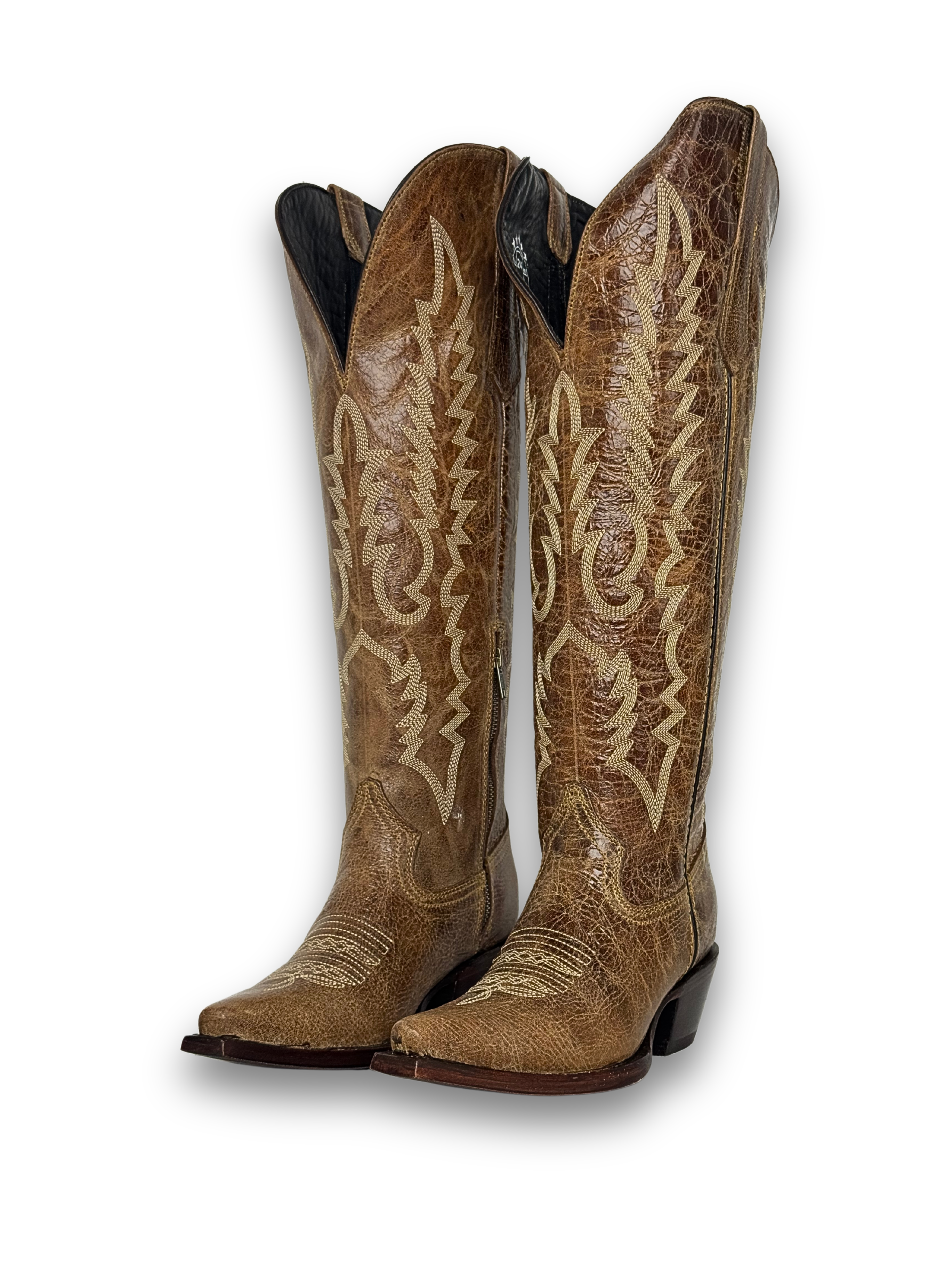 Kaylee Tall Wide Calf Friendly Snip Toe Cowgirl Boot