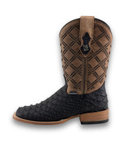 Bradley Shelby Matte Python Square Toe Cowboy Boot