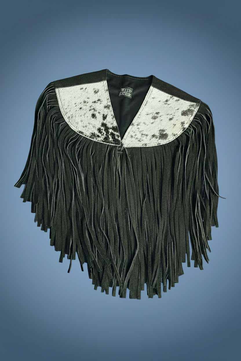 Cowhide Round Fringe Vest