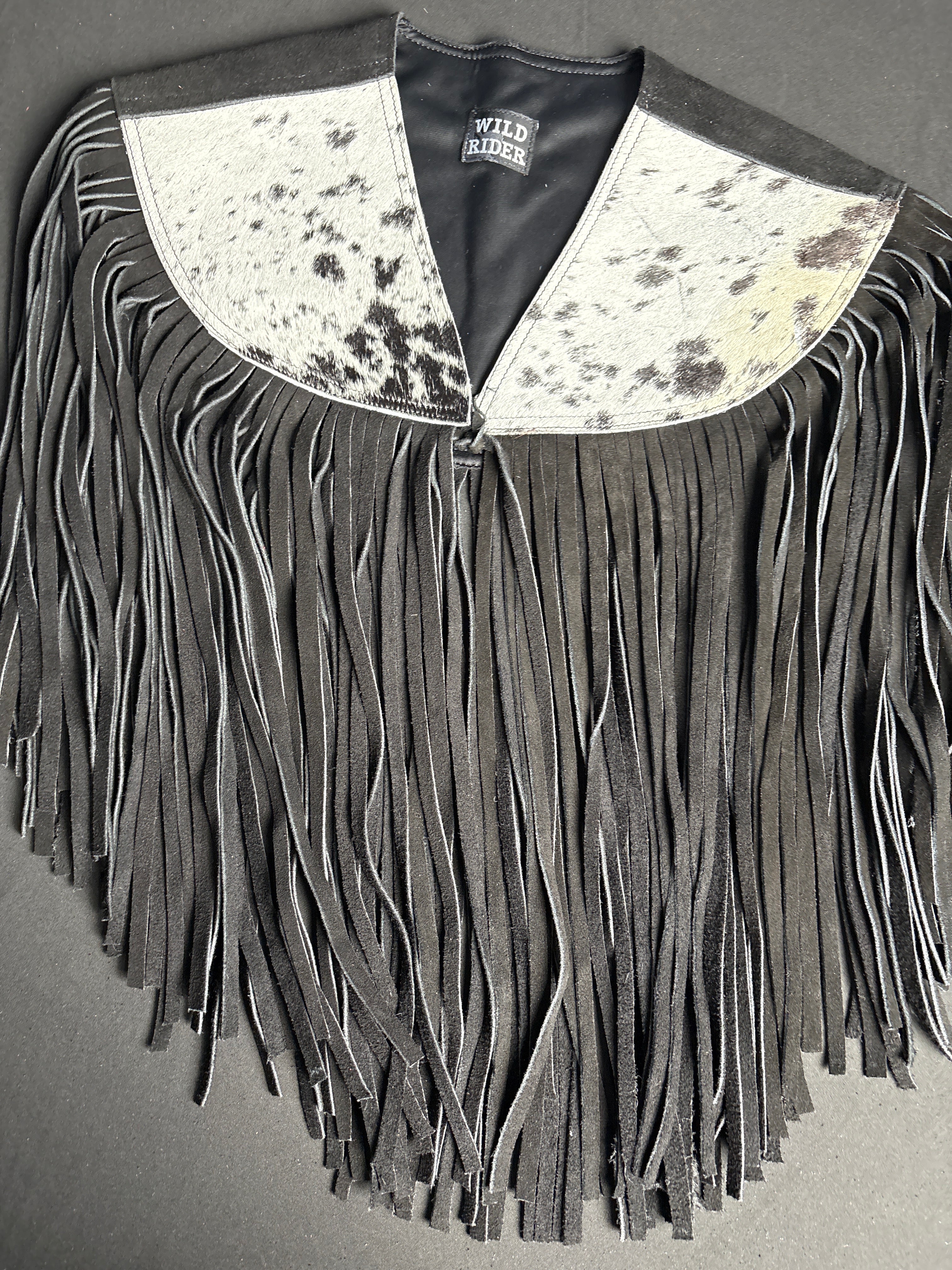 Cowhide Round Fringe Vest