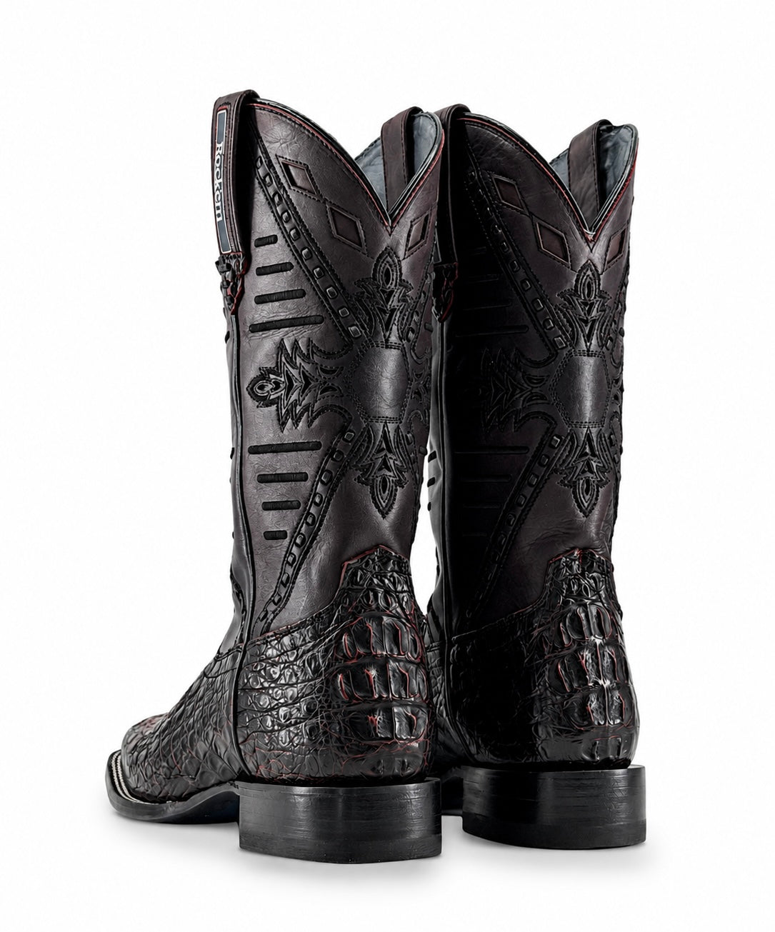 Caiman Hornback Belcrest Square Toe Cowboy Boot