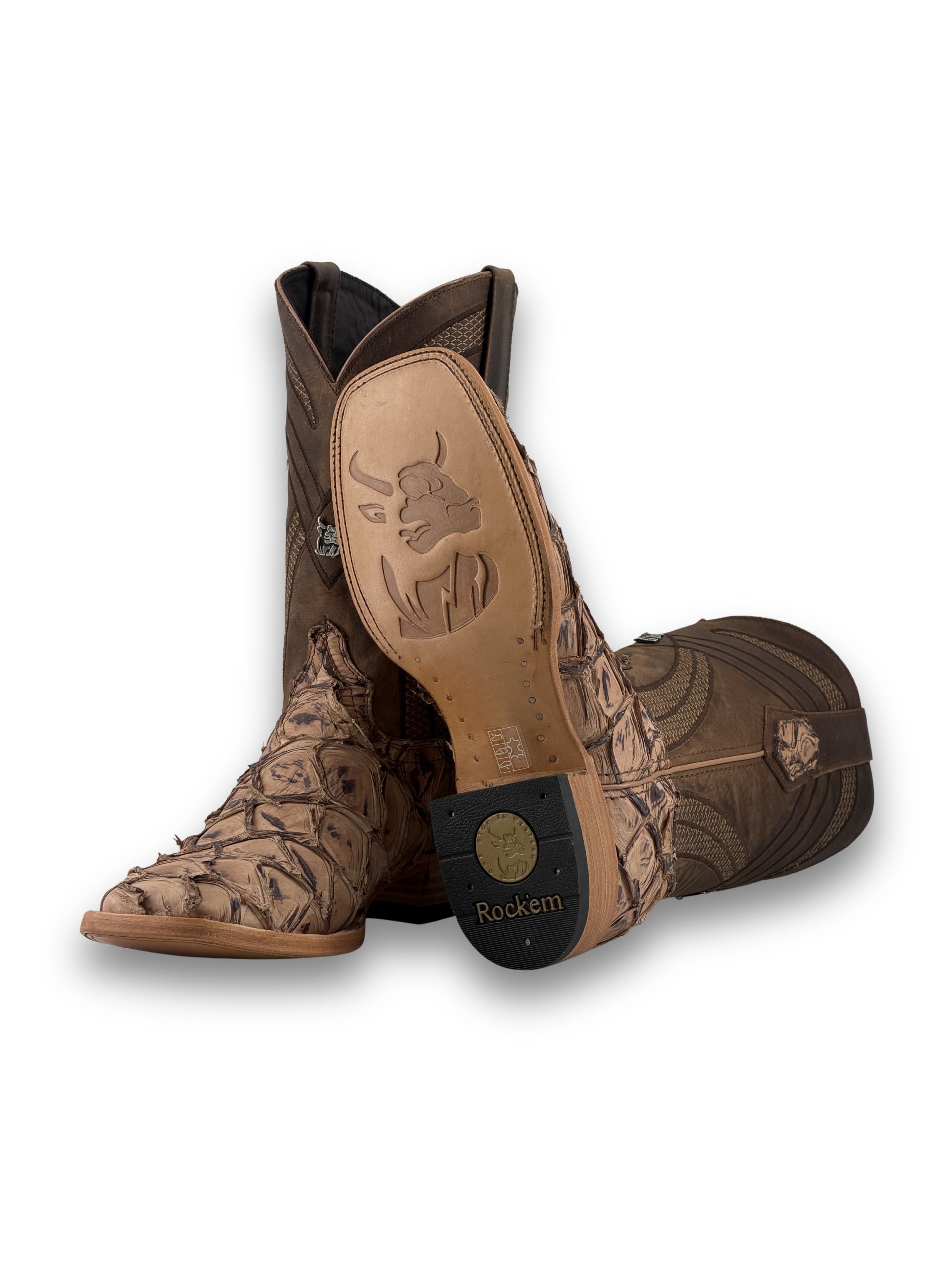 Monroe Pirarucu Square Toe Cowboy Boot