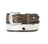 Nocona Western Belt Cowhide Tapered Embossed