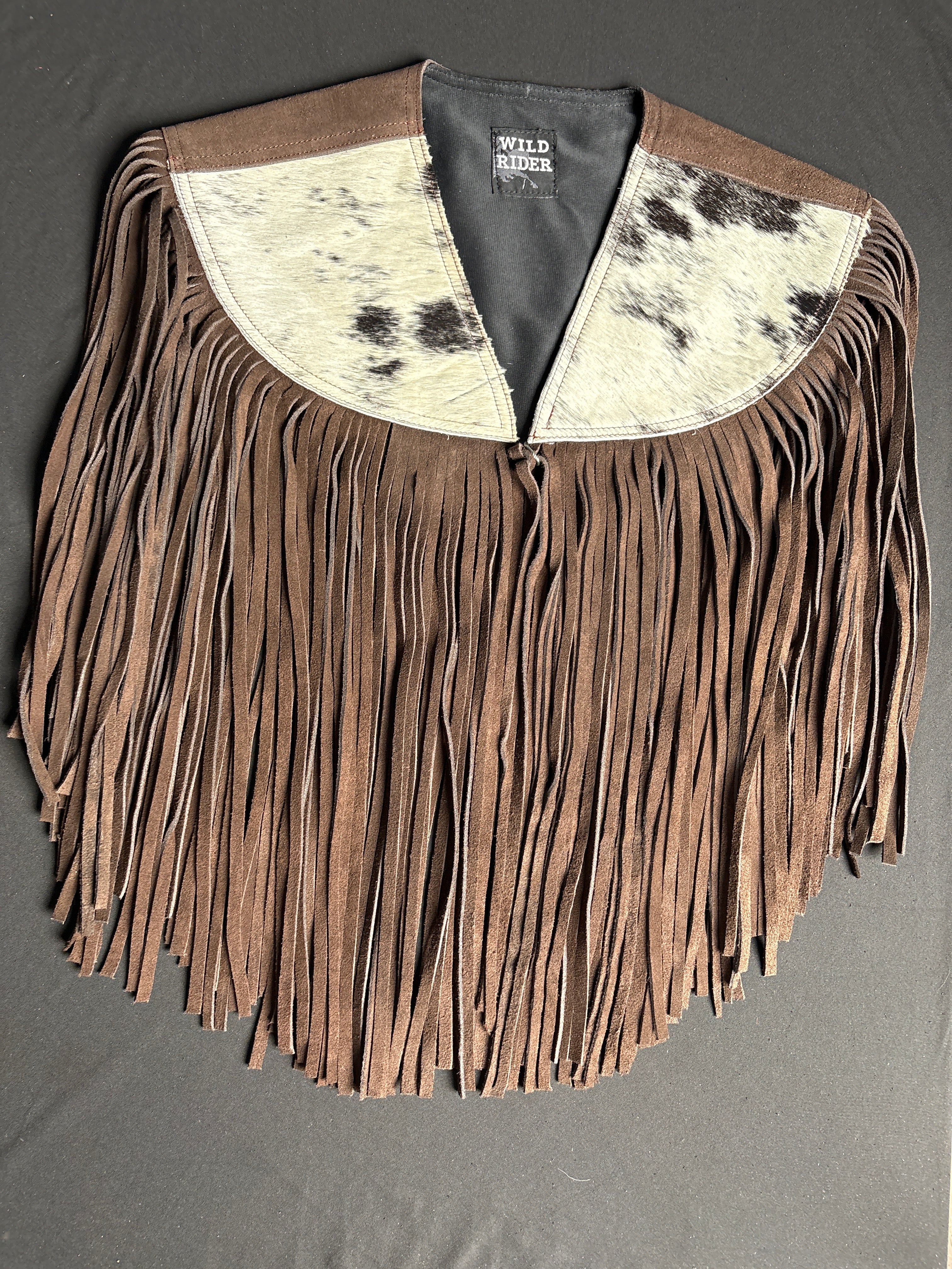 Cowhide Round Fringe Vest