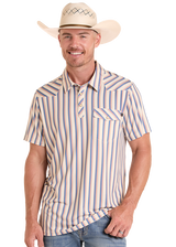 Rock & Roll Western Stripe Short Sleeve Polo