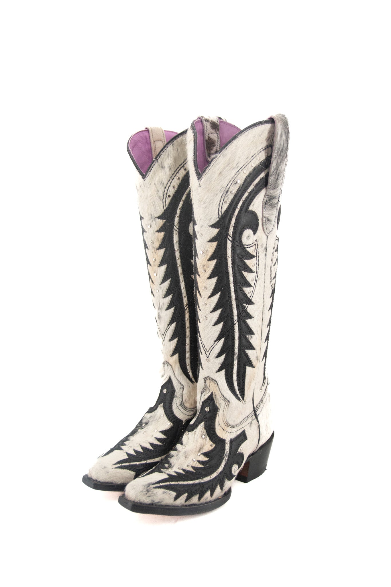 Amanda Tall Cowhide Cowgirl Boot Size 5 Box A1