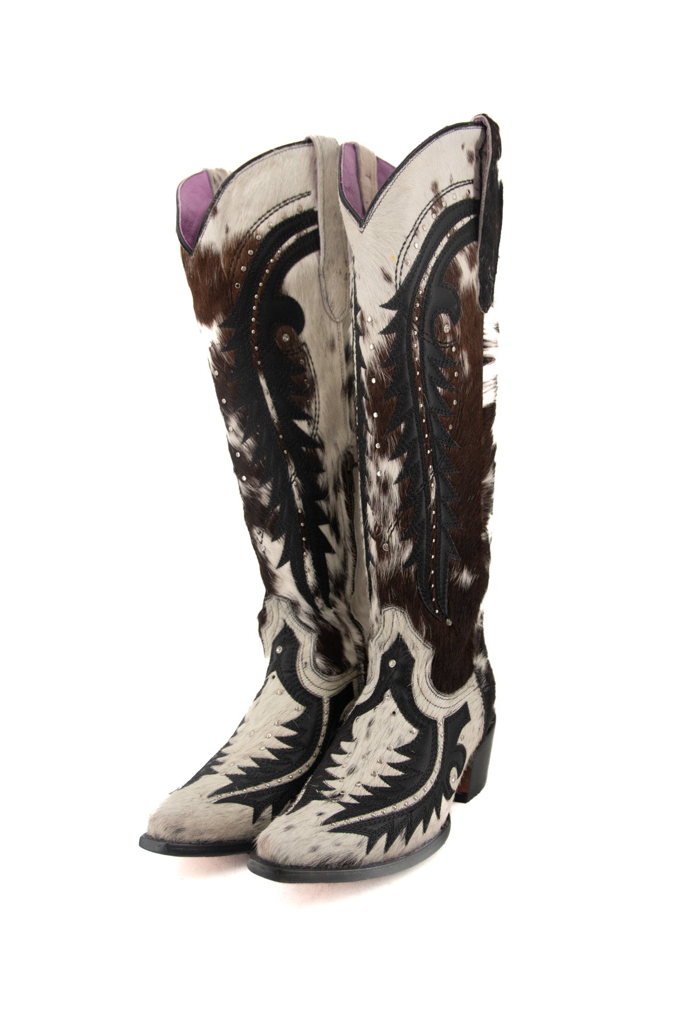 Amanda Tall Cowhide Cowgirl Boot Size 9 Box A12