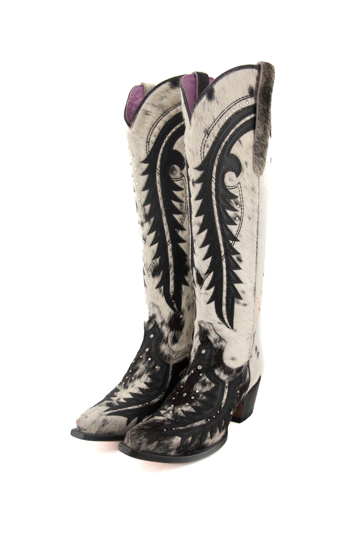 Amanda Tall Cowhide Cowgirl Boot Size 9 Box A13