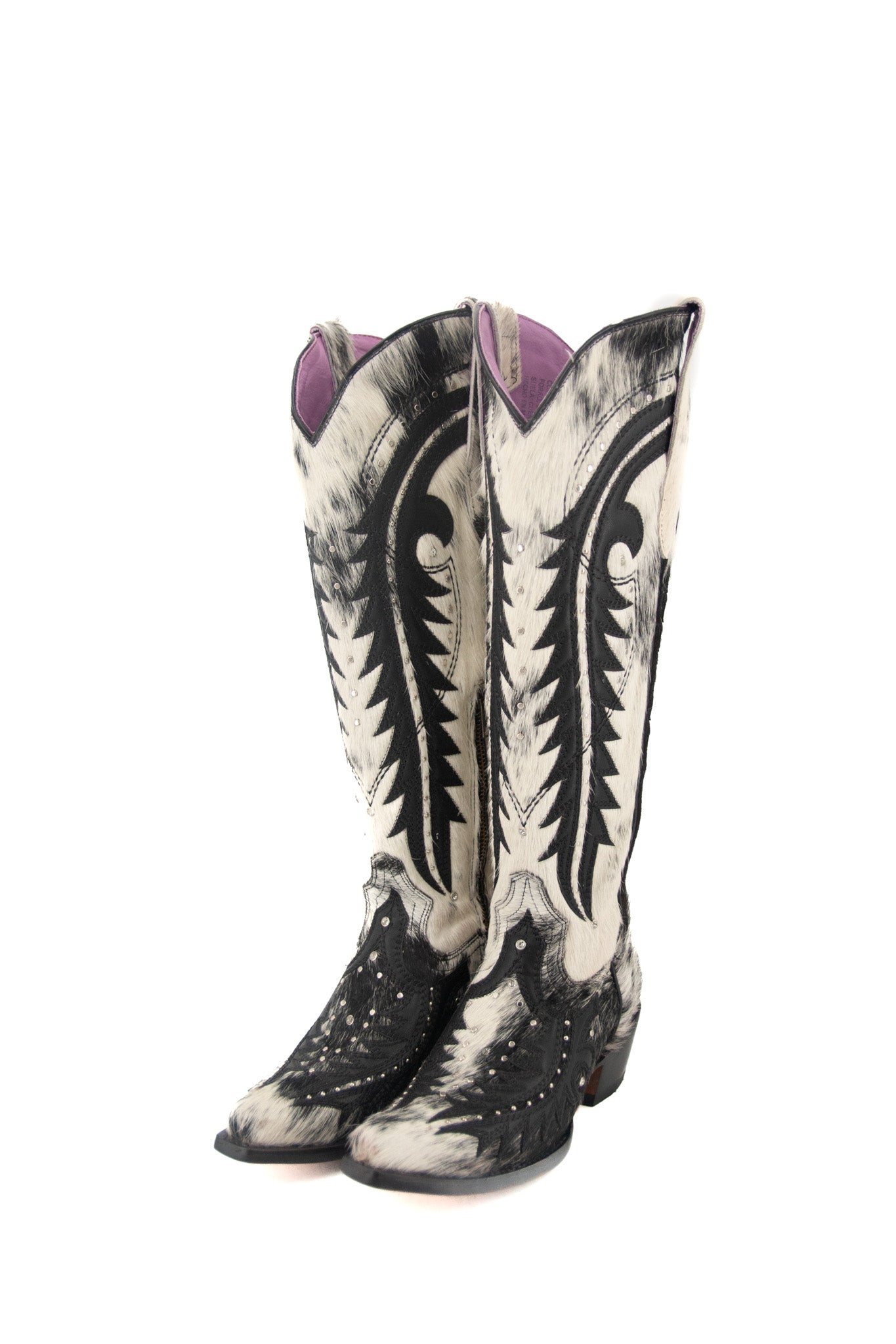 Amanda Tall Cowhide Cowgirl Boot Size 6 Box A3