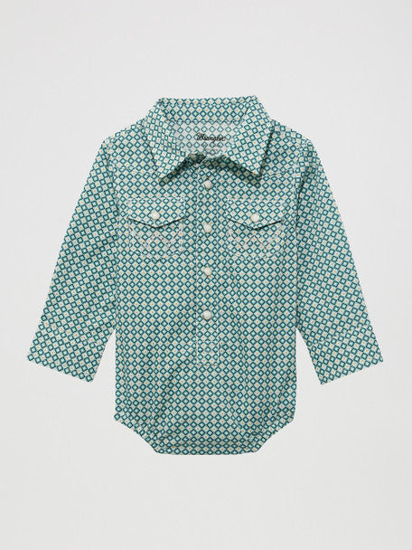Wrangler Baby Boy Long Sleeve Western Snap Body Suit