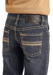 Boy's Rock & Roll Denim Barbed Wire Stitch Bootcut Jeans BB0BD05580