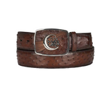 Cuadra BC307 MN Moroni Chestnut Ostrich Exotic Strip Belt