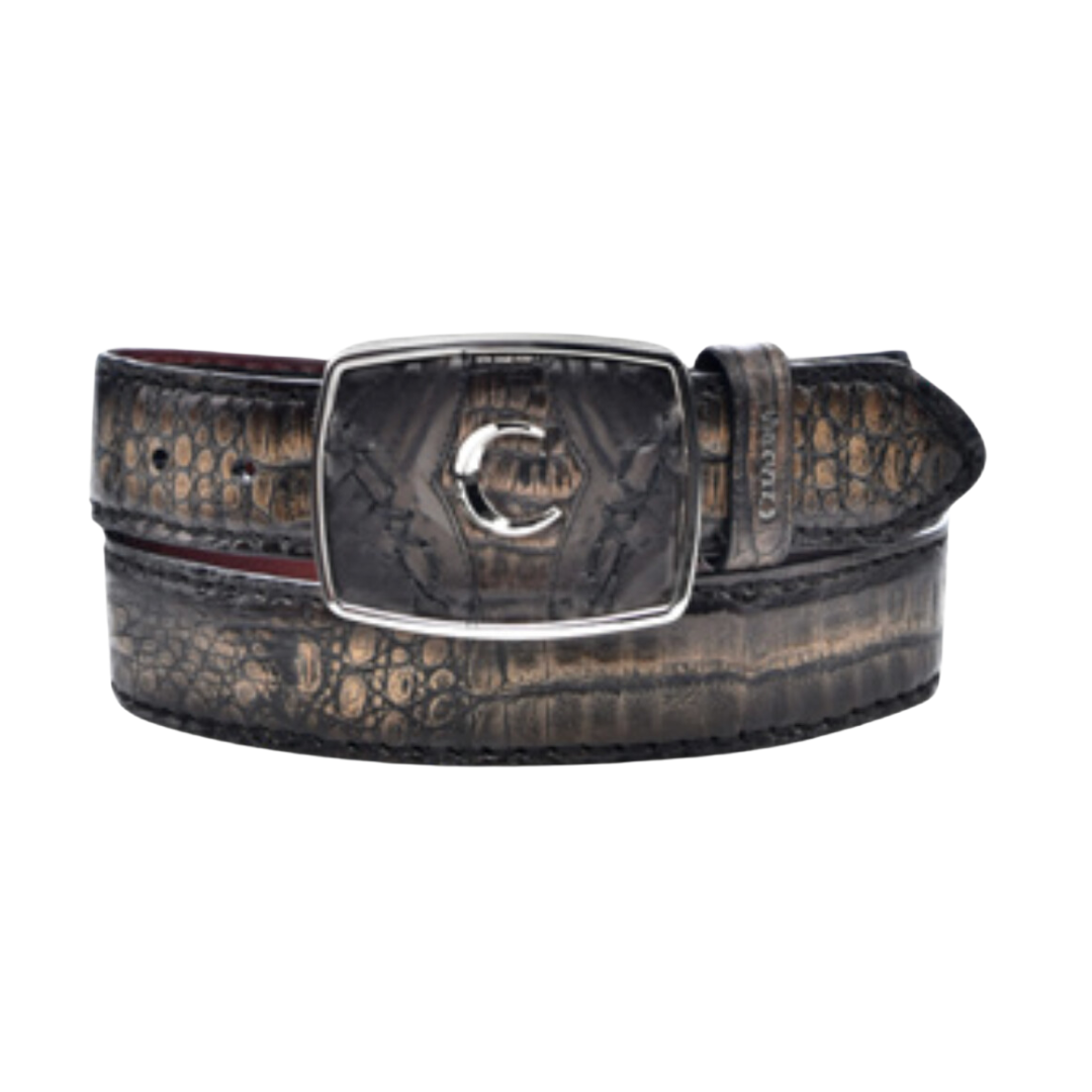 Cuadra BC351 MN Atlantic Black & Sand Caiman Laser Belt