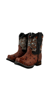 Baby Rodeo Ostrich Cowboy Boots