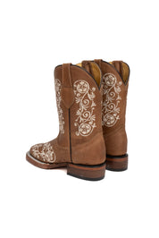 Little Verano Tabaco Crazy Cowgirl Boot Square Toe