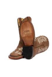 Little Verano Tabaco Crazy Cowgirl Boot Square Toe