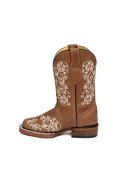 Little Verano Tabaco Crazy Cowgirl Boot Square Toe