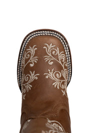 Little Verano Tabaco Crazy Cowgirl Boot Square Toe