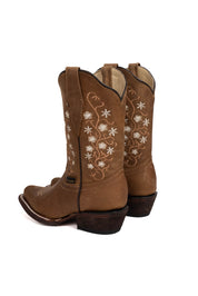 Little Flor De Estrella Retro Cowgirl Boot