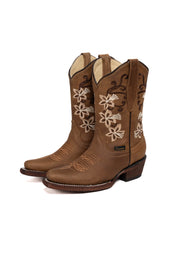 Little Renata Tabaco Retro Cowgirl Boot