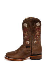 Little Flores Gasca Capuchino Square Toe Boot