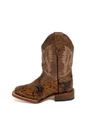 Little Hand Tooled Star Kids Boot