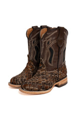 Rock'em Woven Cowhide Kids Boot FINAL SALE