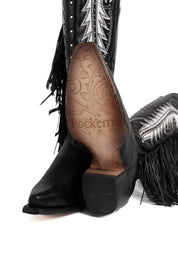 Amanda Fringe Tall Wide Calf Friendly Snip Toe Cowgirl Boot