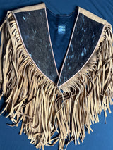 Cowhide Diamond Fringe Vest