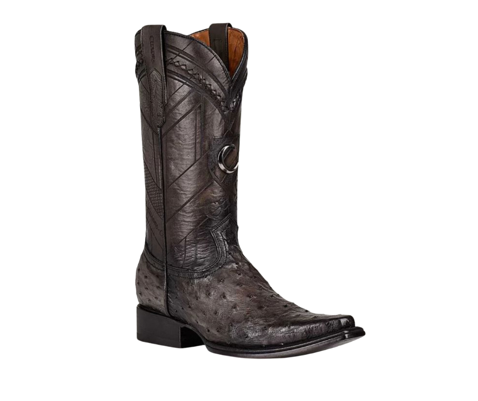 Cuadra CU603 MN Everest Grey Ostrich Laser & Woven Narrow Square Toe