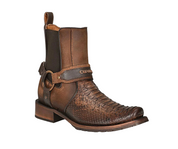 Cuadra CU689 MN Over Chestnut Python Harness Narrow Square Toe