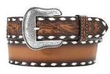 3D Tooled Western Floral Belt