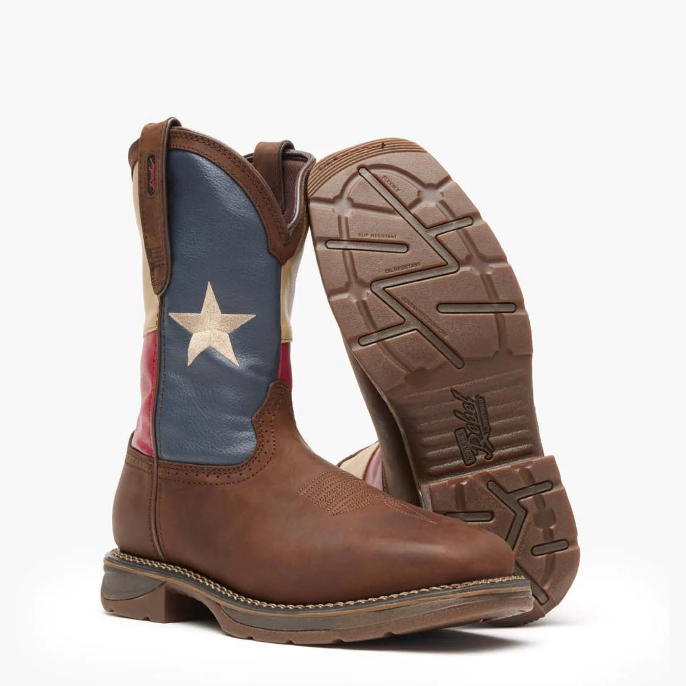 Durango DB021 Workin' Rebel Texas Flag Steel Toe Work Boot