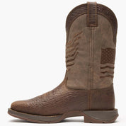 Durango DDB0314 Rebel Brown Distressed Flag Embroidery Western Boot