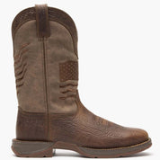 Durango DDB0314 Rebel Brown Distressed Flag Embroidery Western Boot