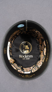 Rock'em 6X Dark Gray Beaver Open Crown Felt Cowboy Hat