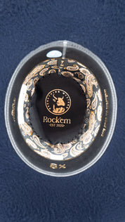 Rock'em 8X Blue Navy Grizzly Fur Open Crown Felt Cowboy Hat