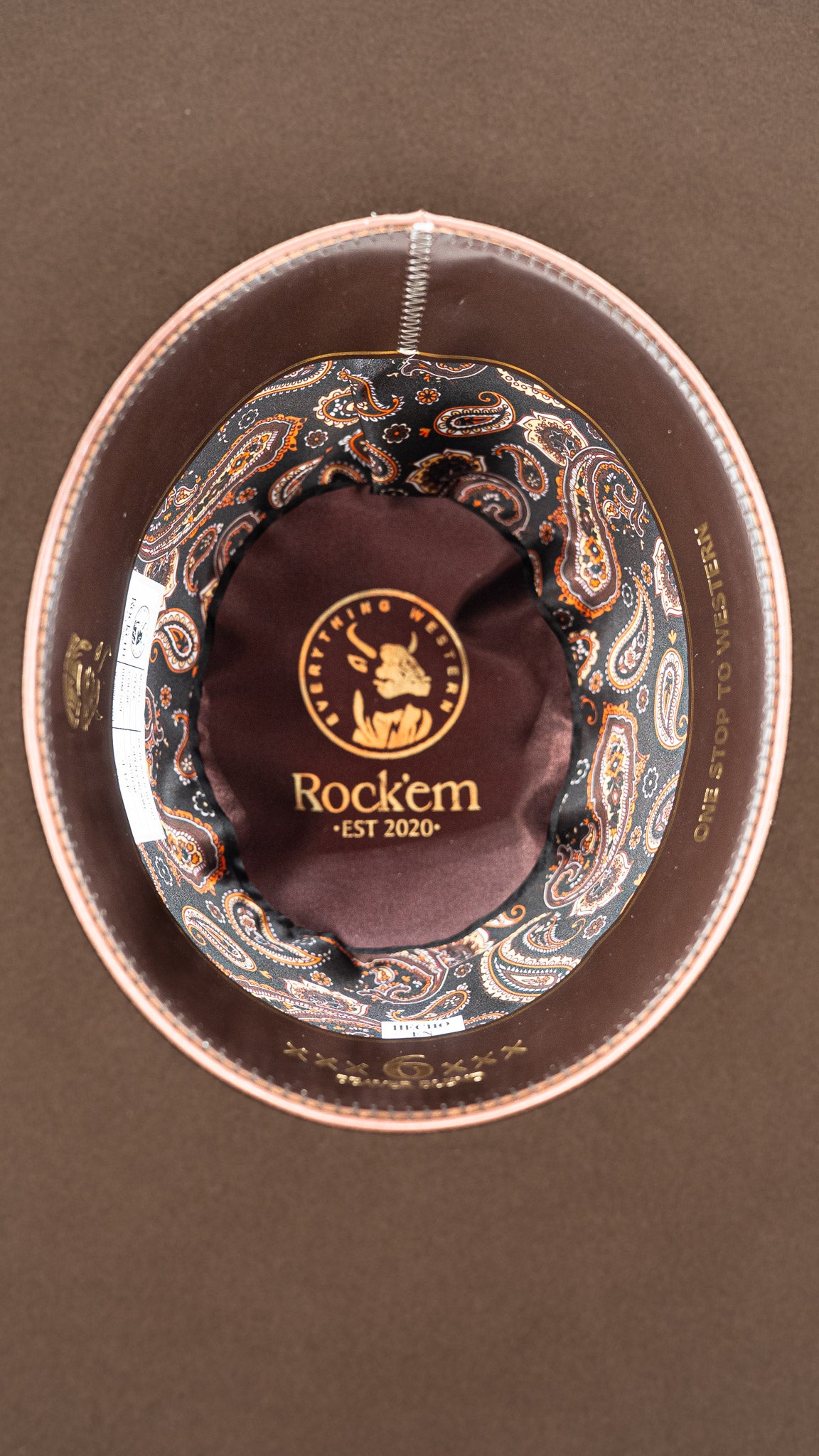 Rock'em 6X Castor Beaver Open Crown Felt Cowboy Hat