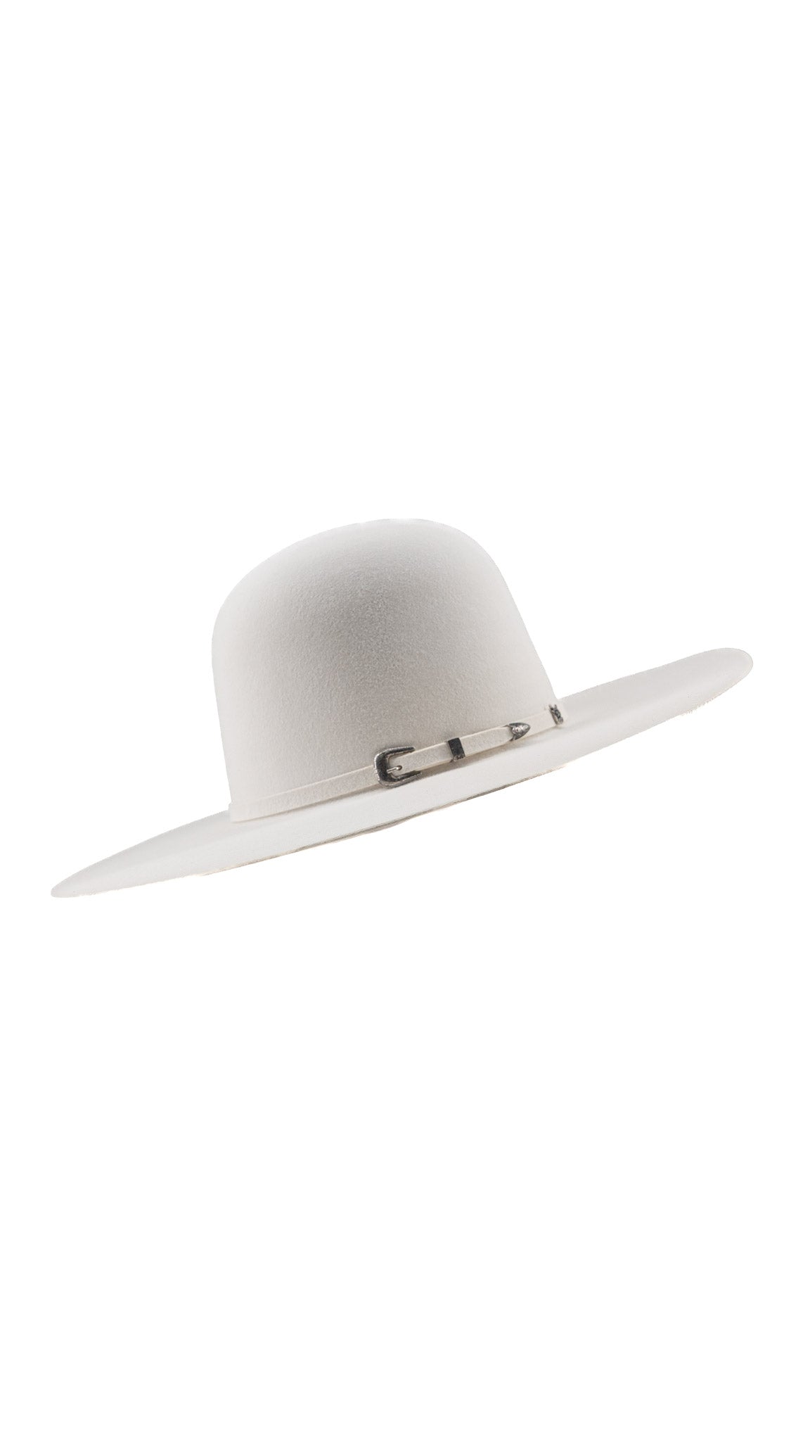 Rock'em 6X Winter White Beaver Open Crown Felt Cowboy Hat