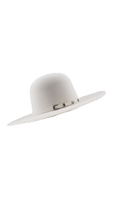 Rock'em 6X Winter White Beaver Open Crown Felt Cowboy Hat
