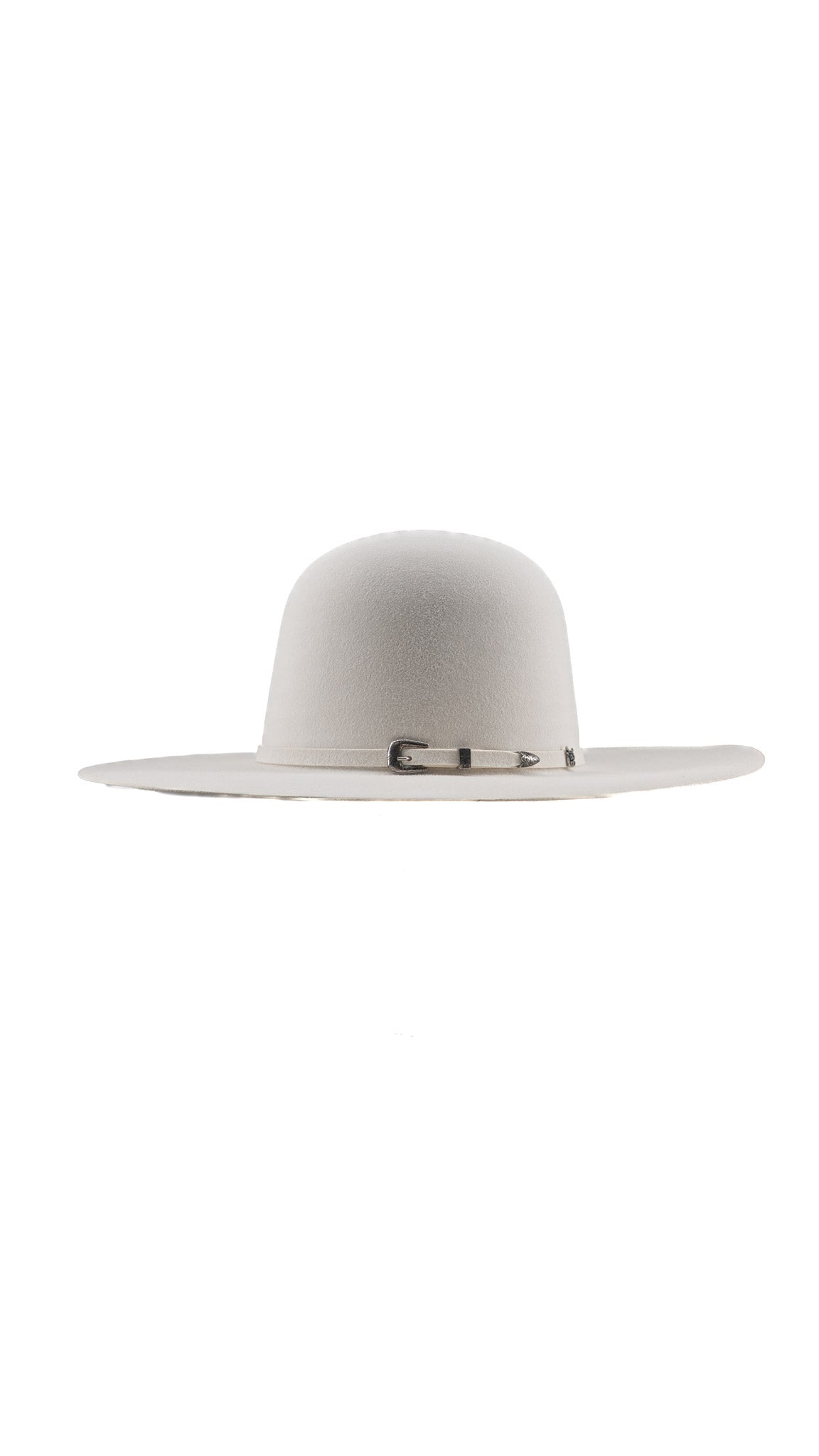Rock'em 6X Winter White Beaver Open Crown Felt Cowboy Hat