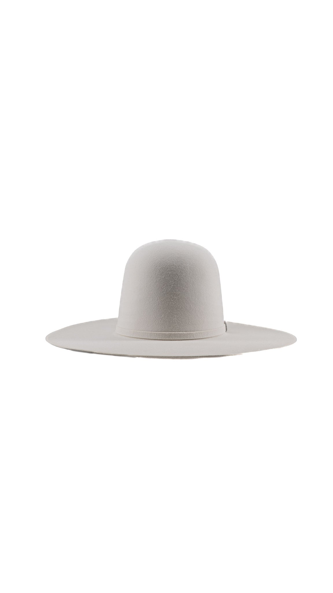 Rock'em 6X Winter White Beaver Open Crown Felt Cowboy Hat