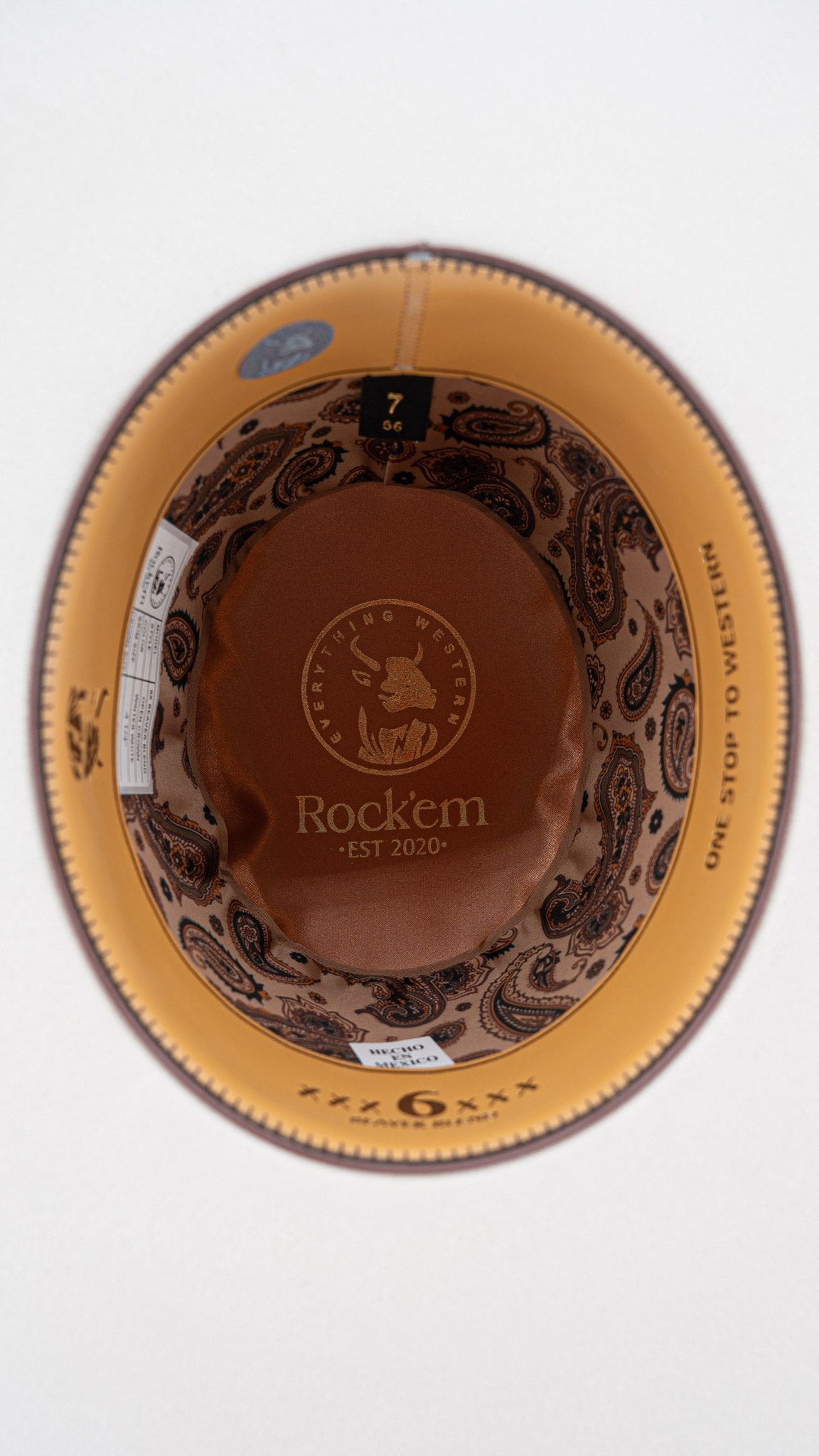 Rock'em 6X Winter White Beaver Open Crown Felt Cowboy Hat