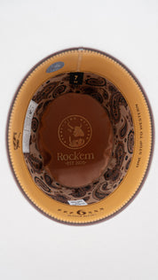 Rock'em 6X Winter White Beaver Open Crown Felt Cowboy Hat